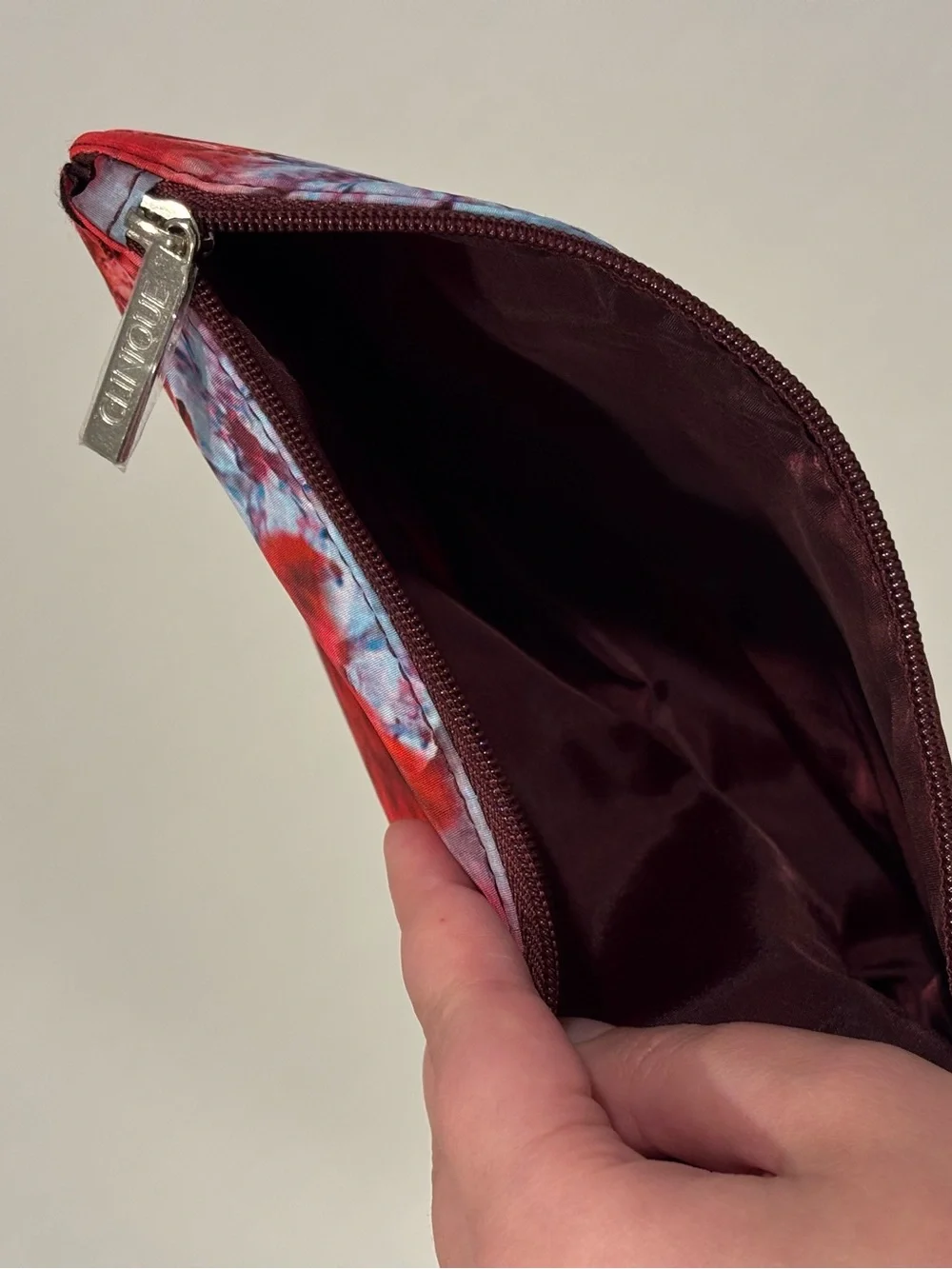 Jonathan Cohen Red Floral-Print Cosmetic Pouch